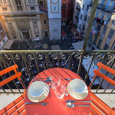 Ross 5- F2, Lumineux, Balcon, Loft, Clim, Vieux-nice Apartment